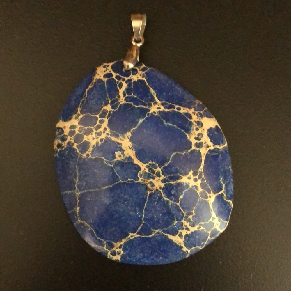 Blue Jasper Pendant Necklace